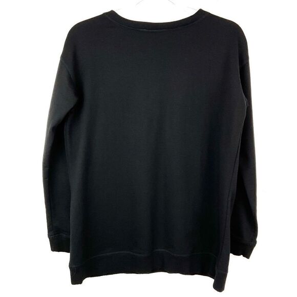 Cloud Chaser Black Lace Up Sweatshirt Medium - Picture 4 of 5